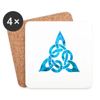Nœud celtique - Dessous de verre (lot de 4) - blanc - Devant