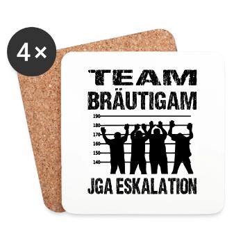 Junggesellenabschied JGA - Untersetzer (4er-Set) - Weiß - Vorne