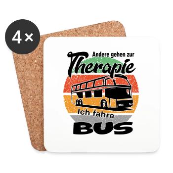Busfahrer Omnibusfahrer - Untersetzer (4er-Set) - Weiß - Vorne
