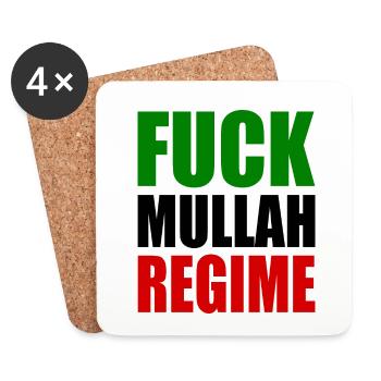 Fuck mullah regime iran - Untersetzer (4er-Set) - Weiß - Vorne