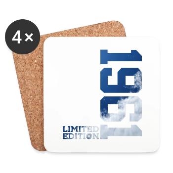 LIMITED EDITION 1961 65TH BIRTHDAY - Coasters (set of 4) - white - Front