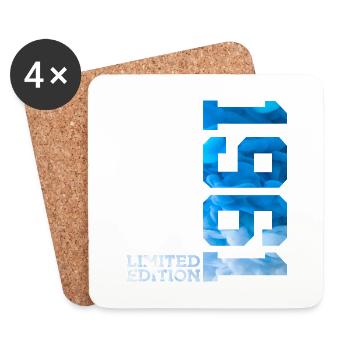 65TH BIRTHDAY LIMITED EDITION 1961 - Coasters (set of 4) - white - Front