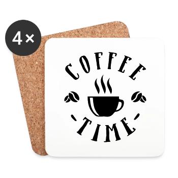 Coffee Time - Untersetzer (4er-Set) - Weiß - Vorne