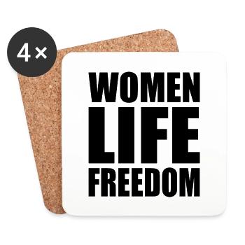 Women life freedom - Untersetzer (4er-Set) - Weiß - Vorne
