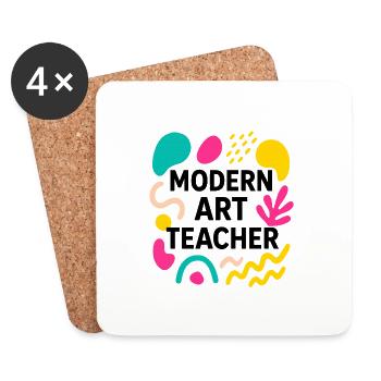 modern art - Coasters (set of 4) - white - Front