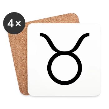 Taurus - Coasters (set of 4) - white - Front