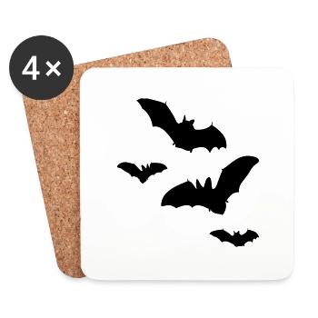 fledermaus1 - Dessous de verre (lot de 4) - blanc - Devant