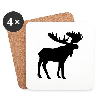 Moose - Coasters (set of 4) - white - Front
