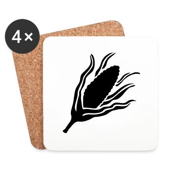 L'épi de maïs - maïs - Line - Dessous de verre (lot de 4) - blanc - Devant