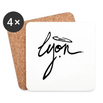 LYON - Dessous de verre (lot de 4) - blanc - Devant