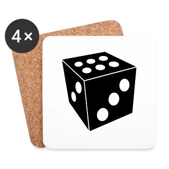 cube - Dessous de verre (lot de 4) - blanc - Devant