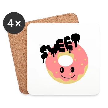 sweet donut - Untersetzer (4er-Set) - Weiß - Vorne