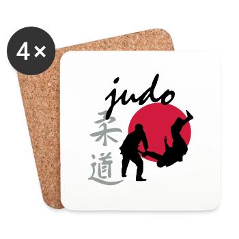 judo - Coasters (set of 4) - white - Front