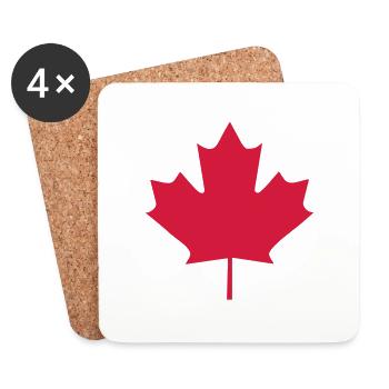 2009 07 15 canada maple leaf 1 - Dessous de verre (lot de 4) - blanc - Devant