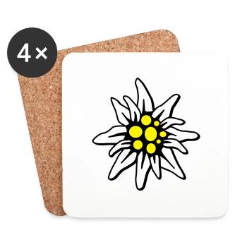 Edelweiss - Untersetzer (4er-Set) - Weiß - Vorne