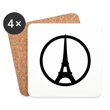 Paris - Dessous de verre (lot de 4) - blanc - Devant