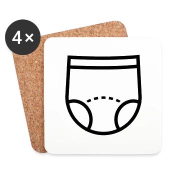 couche - Dessous de verre (lot de 4) - blanc - Devant