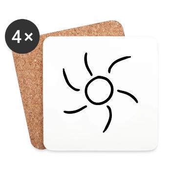 sun - Coasters (set of 4) - white - Front