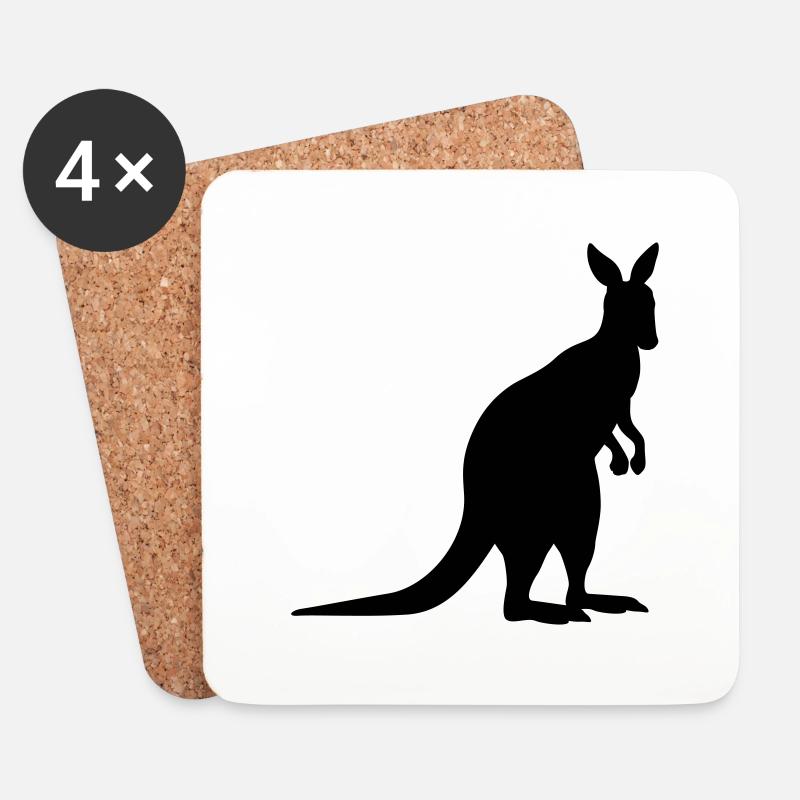 kangaroo animal - Untersetzer (4er-Set) - Weiß