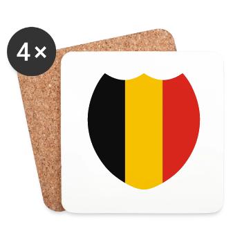 Belgique (V) - Dessous de verre (lot de 4) - blanc - Devant