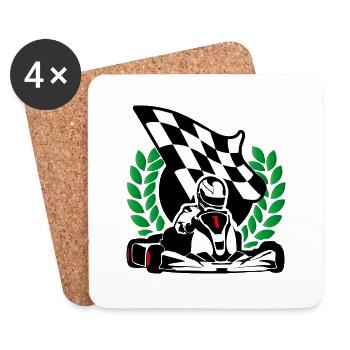 cart3 - Untersetzer (4er-Set) - Weiß - Vorne
