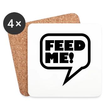feed_me_1c - Coasters (set of 4) - white - Front