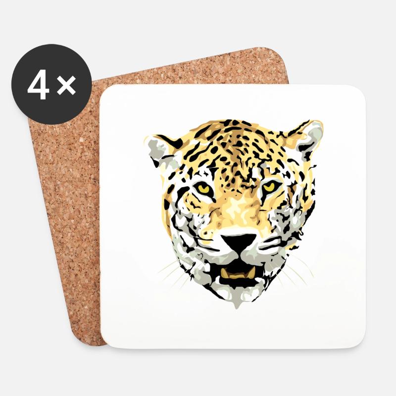 Wild jaguar - Untersetzer (4er-Set) - Weiß