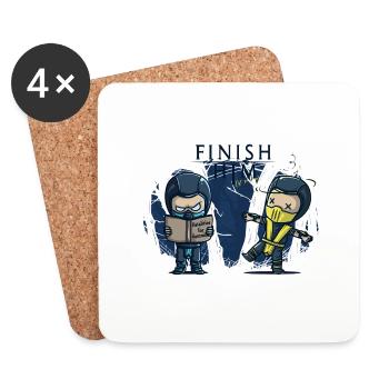 Finish him if you can - Dessous de verre (lot de 4) - blanc - Devant