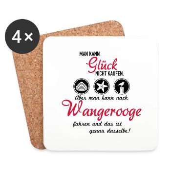 Glück Wangerooge - Untersetzer (4er-Set) - Weiß - Vorne