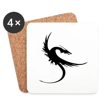 drachen - Untersetzer (4er-Set) - Weiß - Vorne