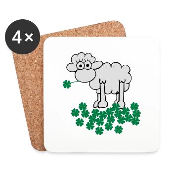 st. Patricks schaf - Untersetzer (4er-Set) - Weiß - Vorne