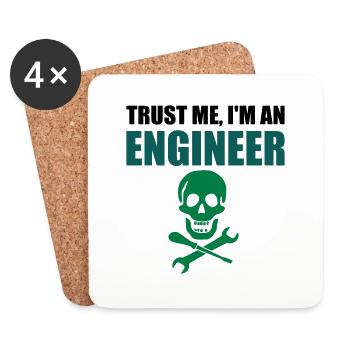 Trust me, I'm an Engineer. - Untersetzer (4er-Set) - Weiß - Vorne