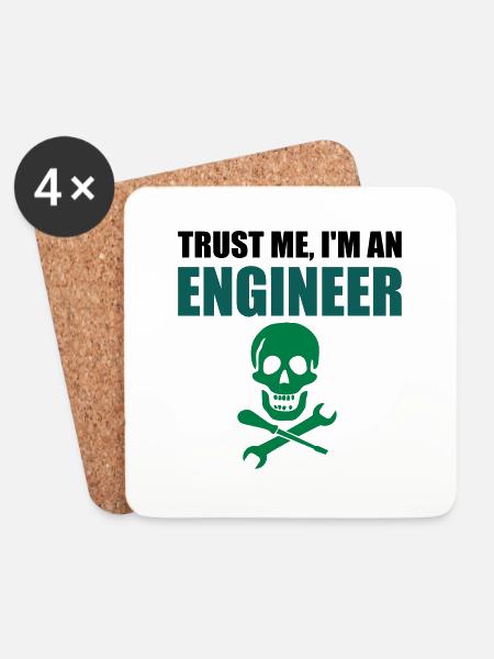 Trust me, I'm an Engineer. - Untersetzer (4er-Set) - Weiß