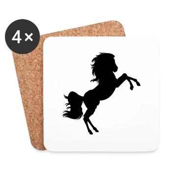 horse - Coasters (set of 4) - white - Front