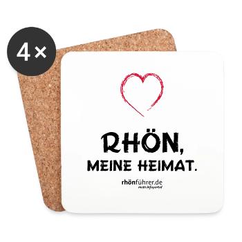 Rhön - Meine Heimat. - Untersetzer (4er-Set) - Weiß - Vorne
