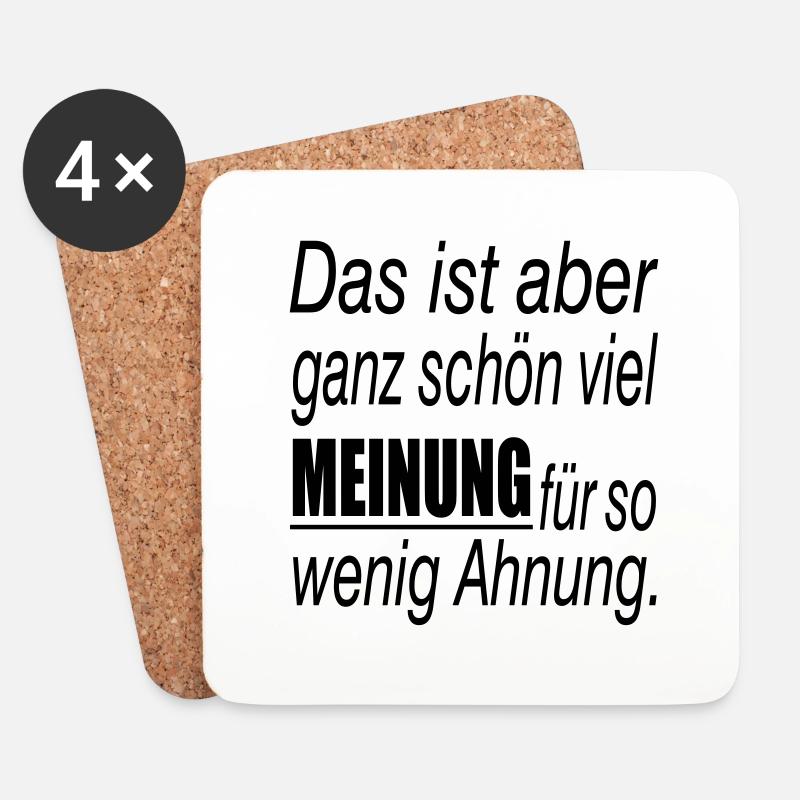 Meinung aber keine Ahnung - Untersetzer (4er-Set) - Weiß