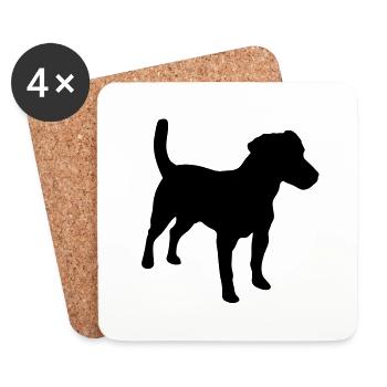 Jack Russell Terrier, Hund, Agility - Untersetzer (4er-Set) - Weiß - Vorne