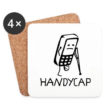 HANDYCAP - Untersetzer (4er-Set) - Weiß - Vorne