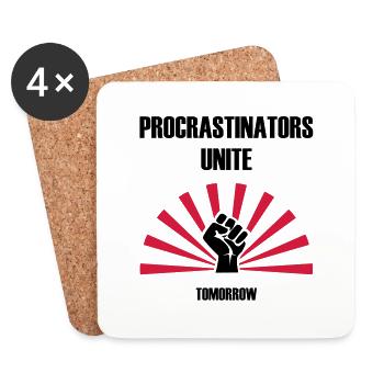 Procrastinators unite ... TOMORROW - Coasters (set of 4) - white - Front