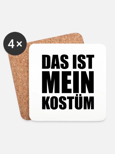 Das ist mein Kostüm - Untersetzer (4er-Set) - Weiß