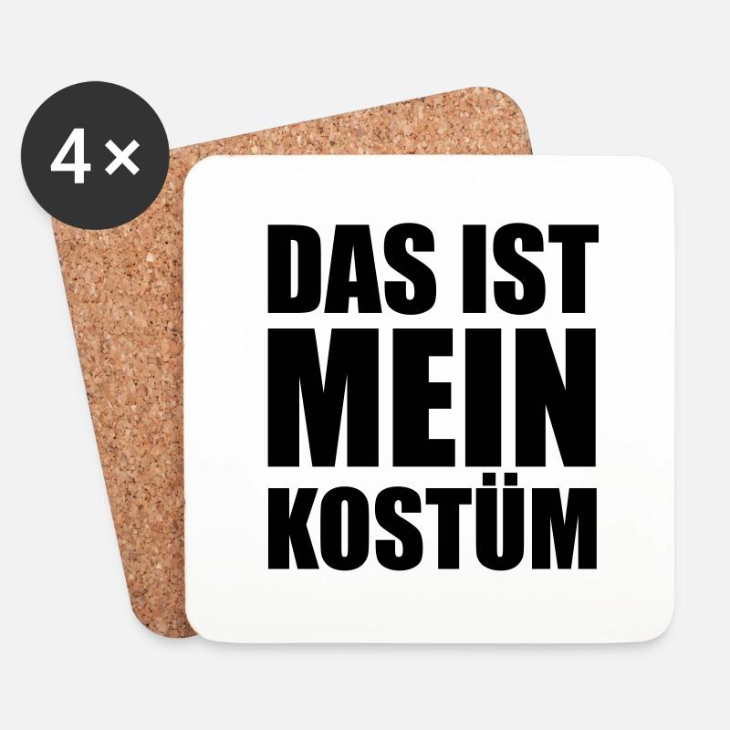Das ist mein Kostüm - Untersetzer (4er-Set) - Weiß