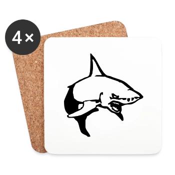 shark_small - Untersetzer (4er-Set) - Weiß - Vorne