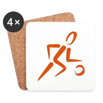 handball - Dessous de verre (lot de 4) - blanc - Devant