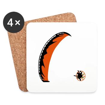Powered Paraglider - Coasters (set of 4) - white - Front