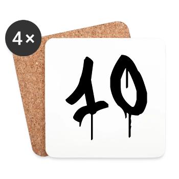 Graffiti : 10 - Coasters (set of 4) - white - Front