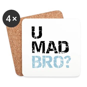 u mad bro? - Coasters (set of 4) - white - Front