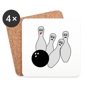 Bowling - Coasters (set of 4) - white - Front