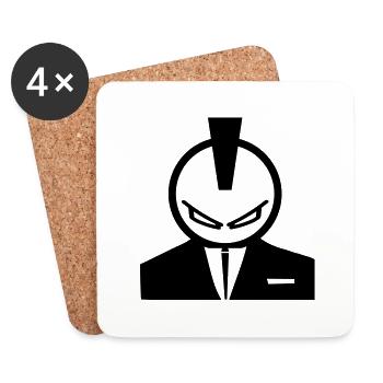 punk - Dessous de verre (lot de 4) - blanc - Devant