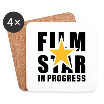 FILM STAR IN PROGRESS 2C - Coasters (set of 4) - white - Front