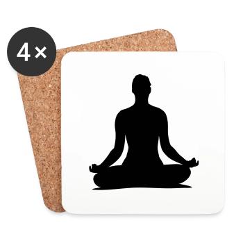 yoga___f1 - Untersetzer (4er-Set) - Weiß - Vorne